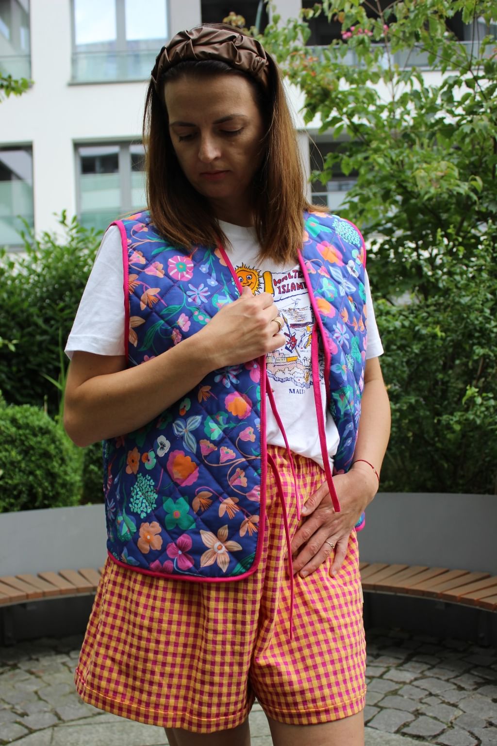 Pikowana kamizelka Blue Meadow