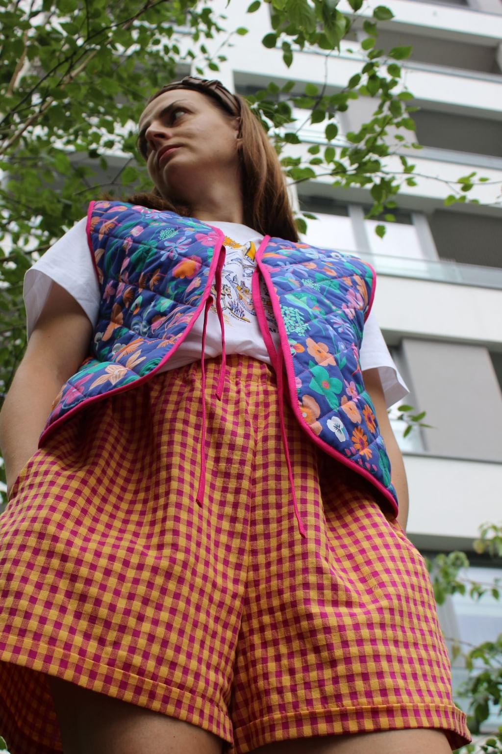 Pikowana kamizelka Blue Meadow