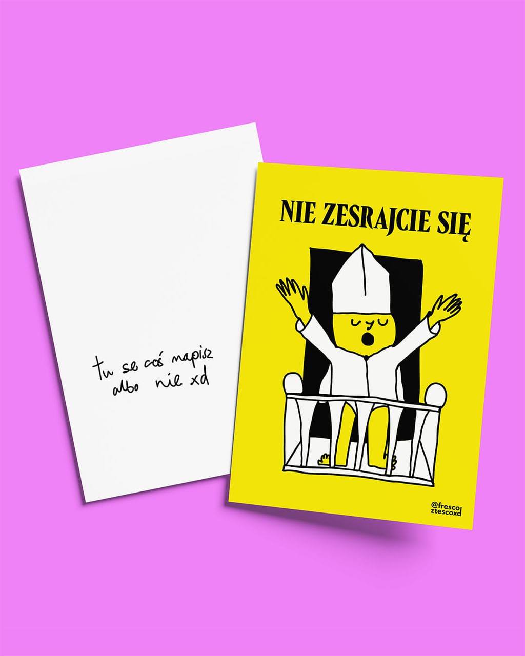 kartka NIE ZESRAJCIE SIĘ