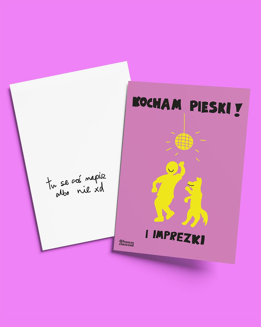 kartka KOCHAM PIESKI I IMPREZKI