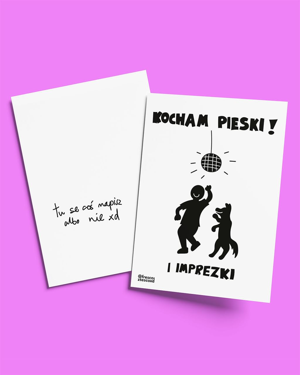 kartka KOCHAM PIESKI I IMPREZKI