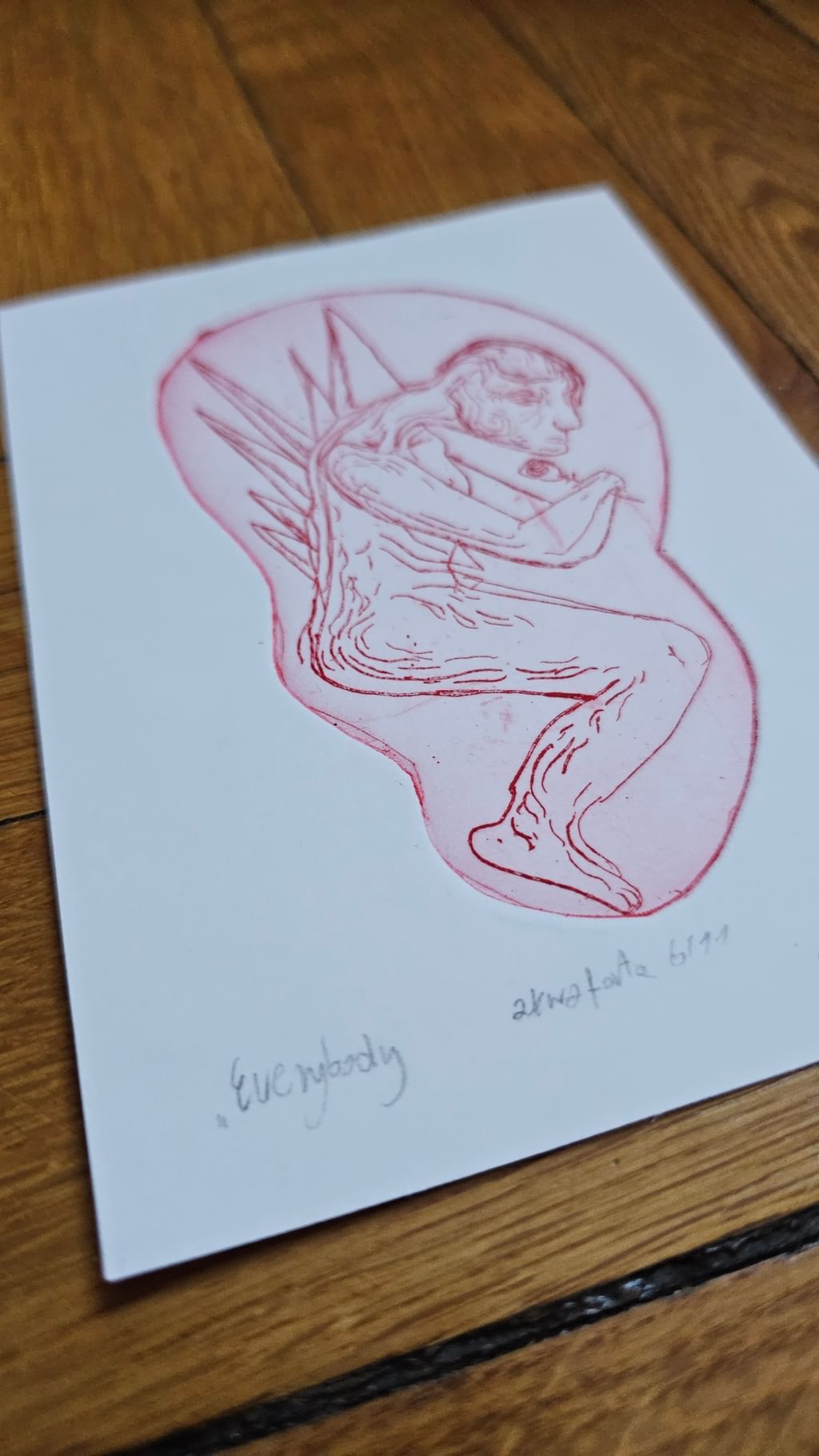 Akwaforta ,,Everybody" 10 x 15 cm