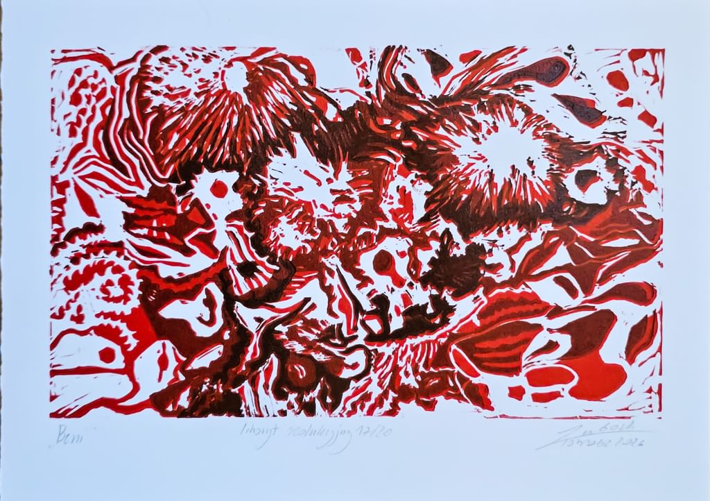 Linoryt redukcyjny ,,Beni" 22,5 x 16cm 2026