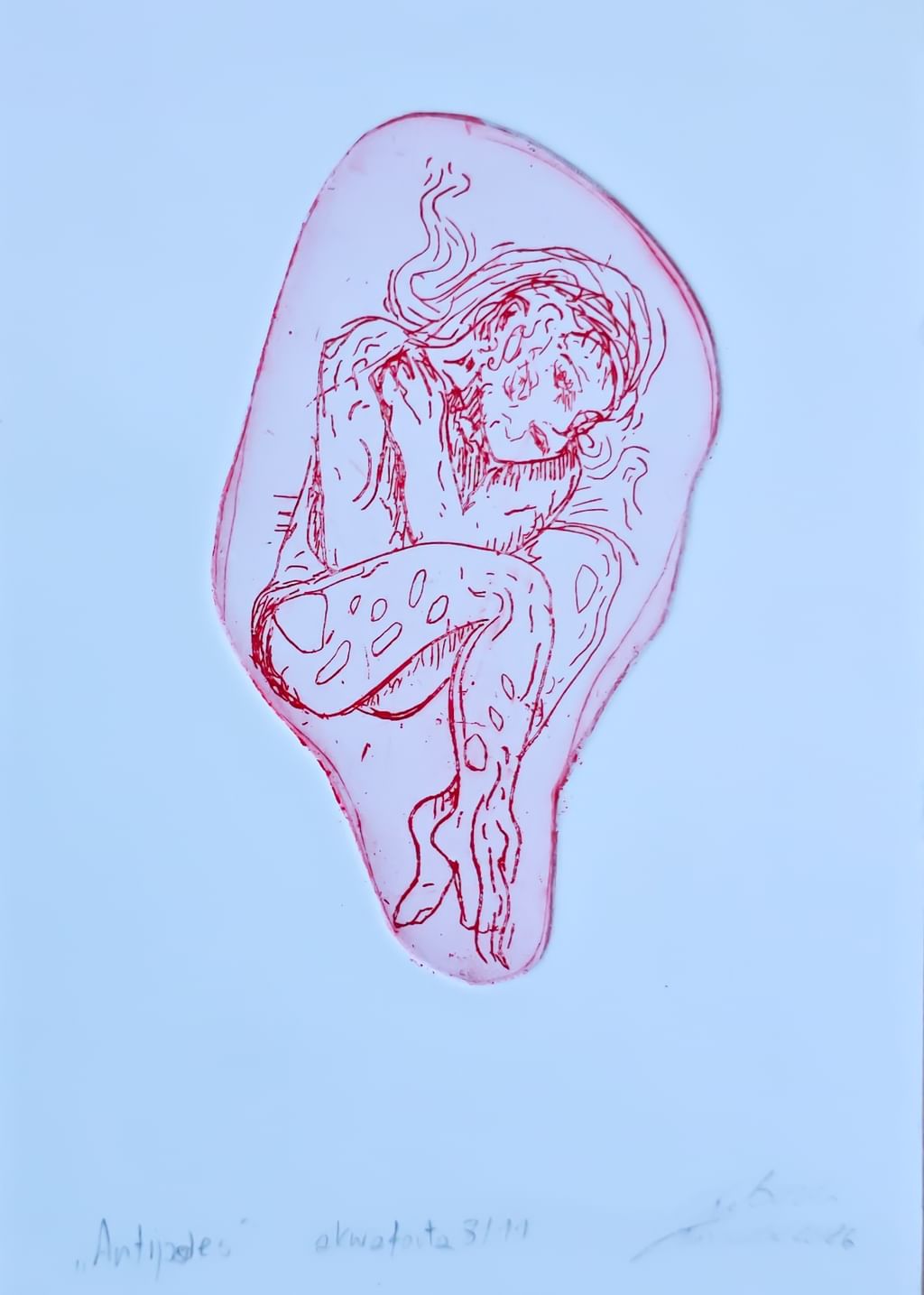 Akwaforta ,,Antipodes" 10 x 15 cm