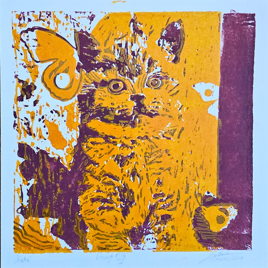 Linoryt 21 x 21cm ,,Kato" 2022 