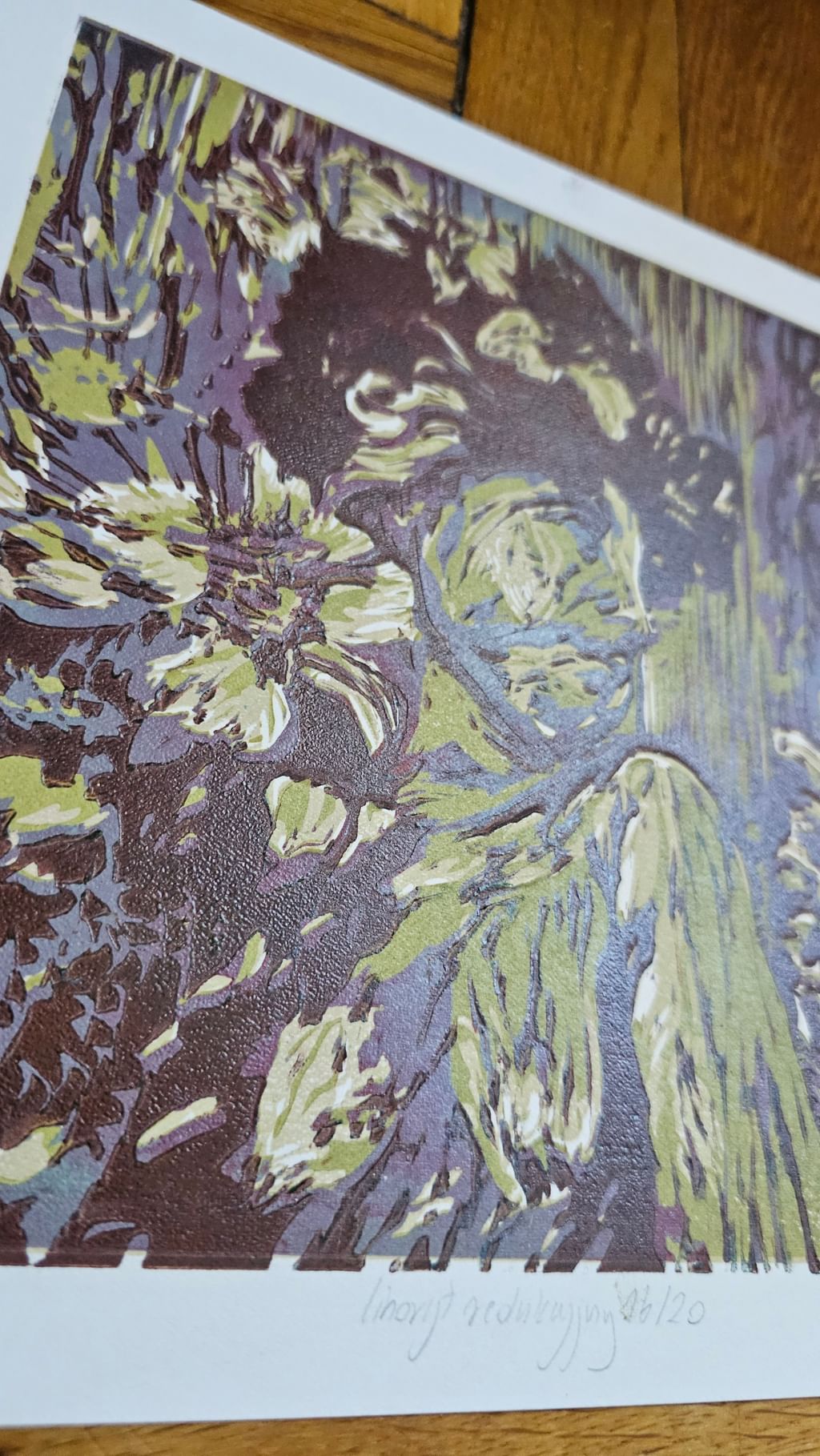 Linoryt redukcyjny ,,Renesans'' 21 x 21cm 2023