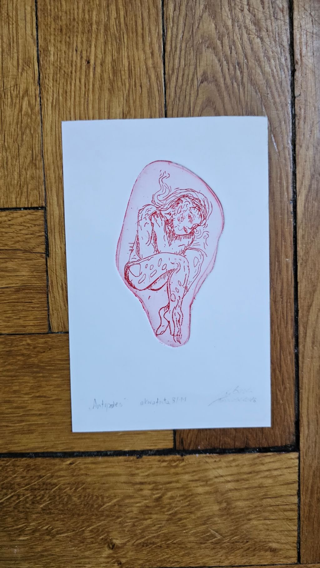 Akwaforta ,,Antipodes" 10 x 15 cm