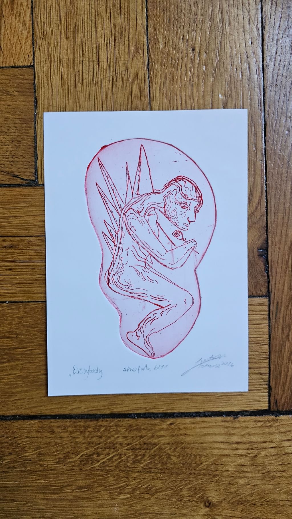 Akwaforta ,,Everybody" 10 x 15 cm