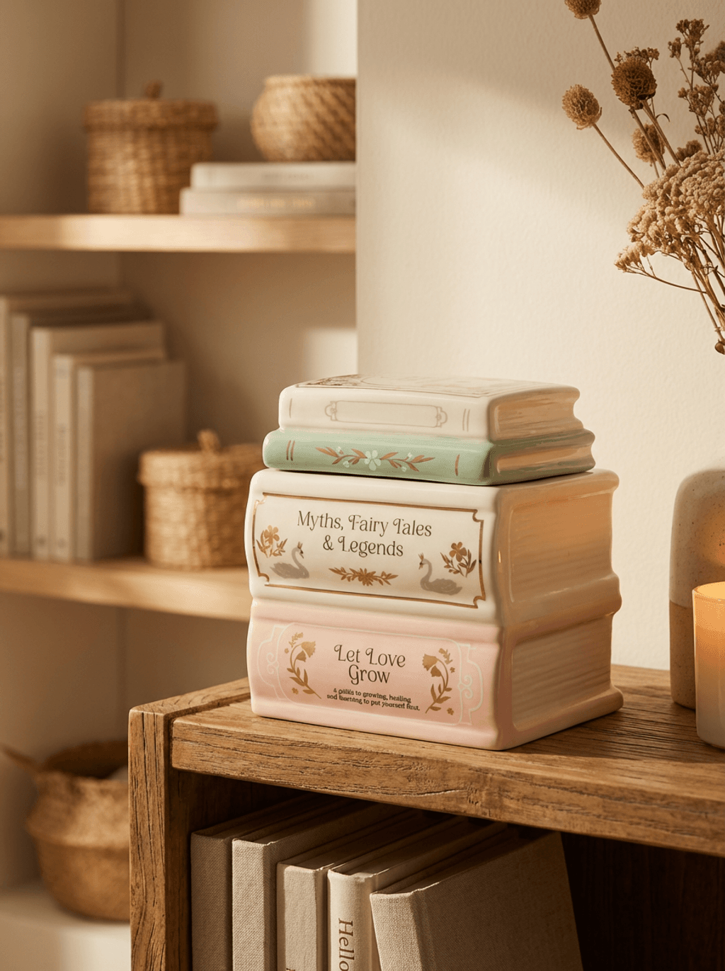 Ceramiczny kominek Bajkowa Biblioteczka