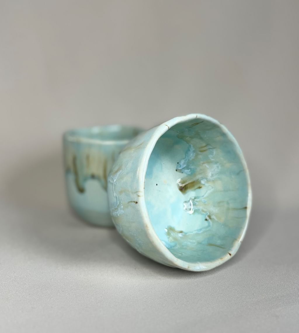 Zestaw Czarka i Miseczka Blue Ice