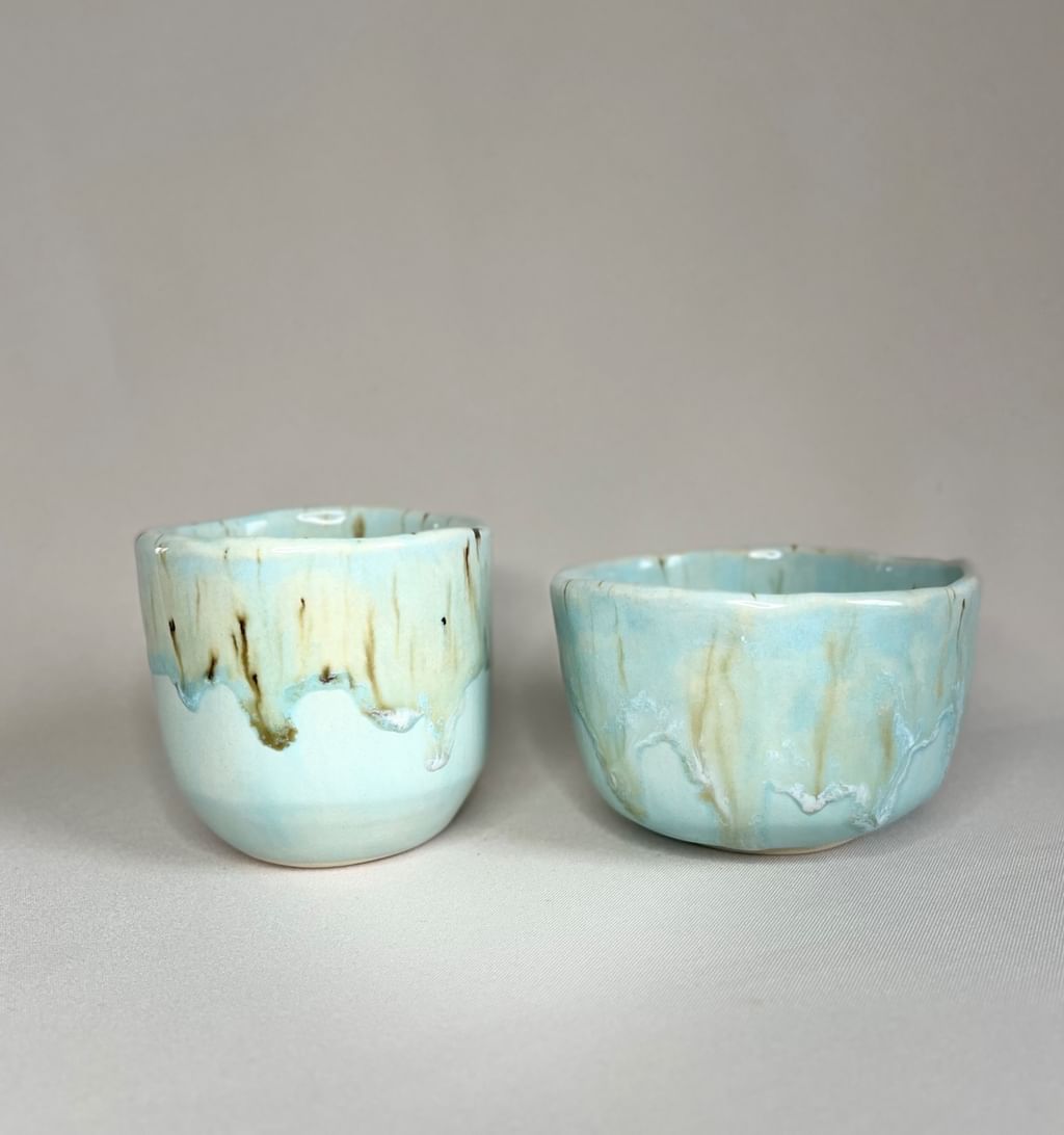 Zestaw Czarka i Miseczka Blue Ice