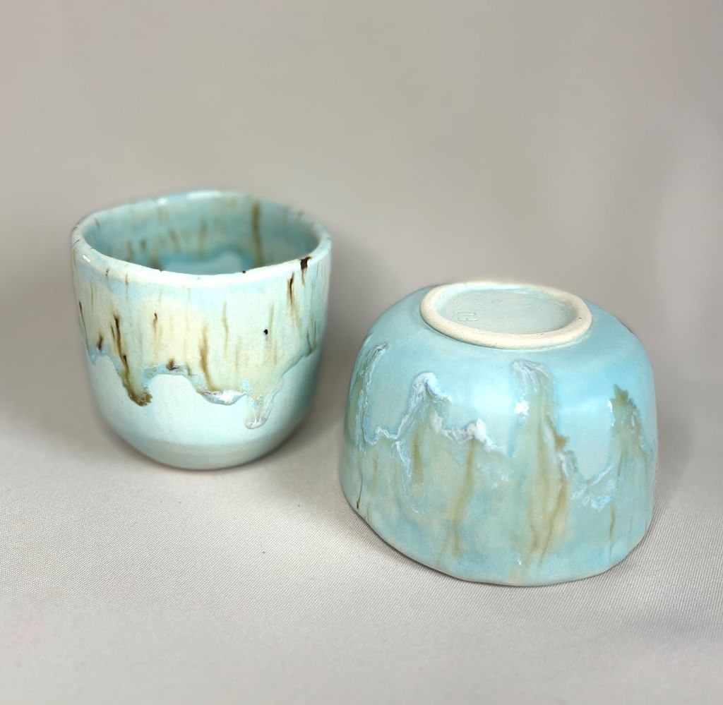 Zestaw Czarka i Miseczka Blue Ice