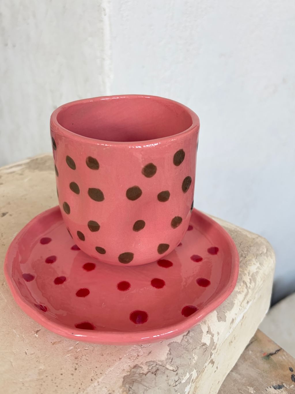 Talerzyk PINK POLKA DOT