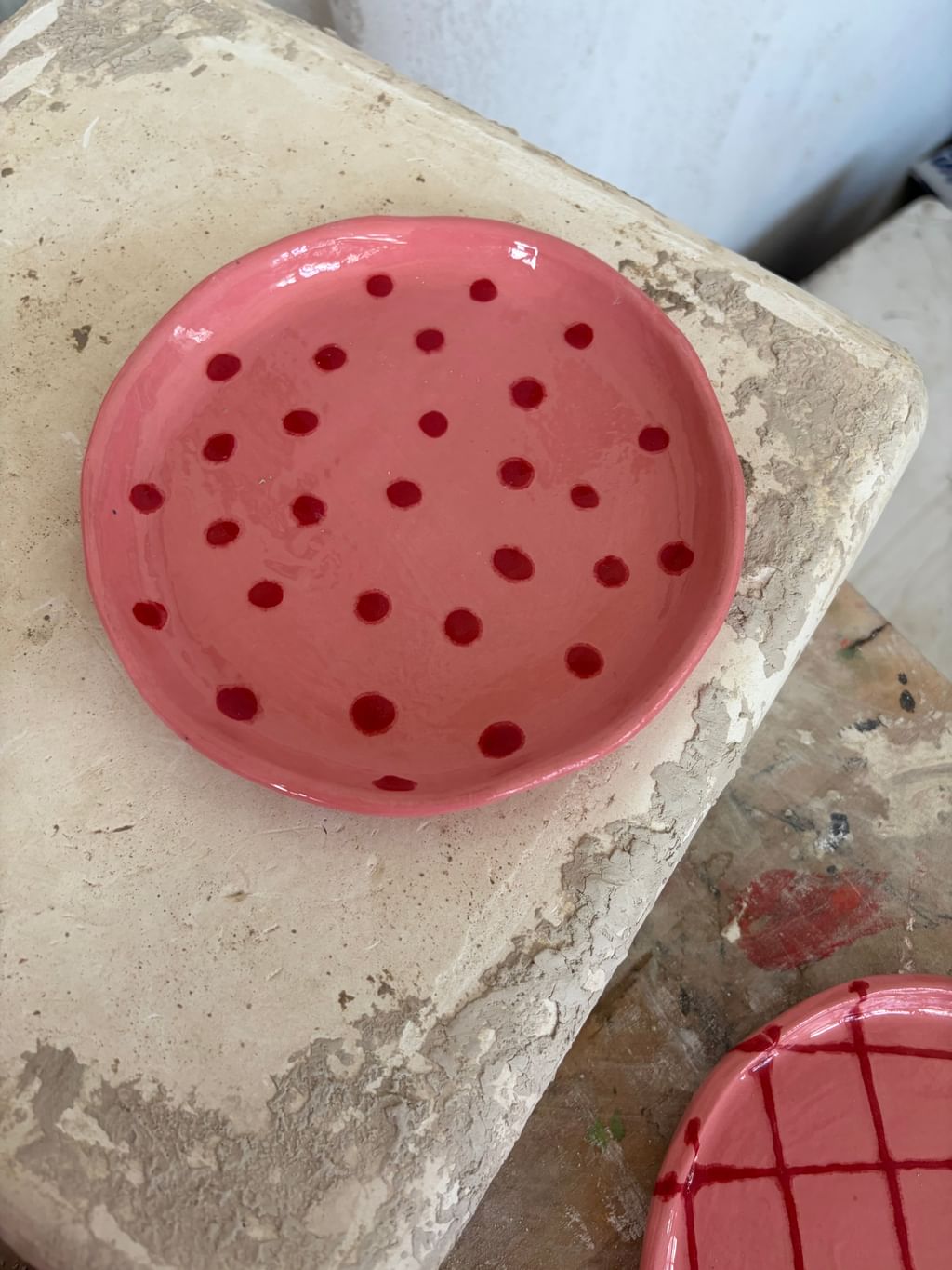 Talerzyk PINK POLKA DOT