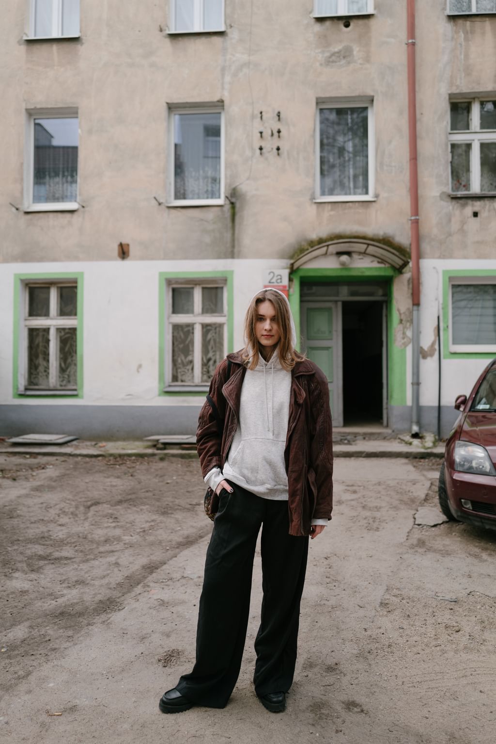 Czekoladowa miekka skóra M/L