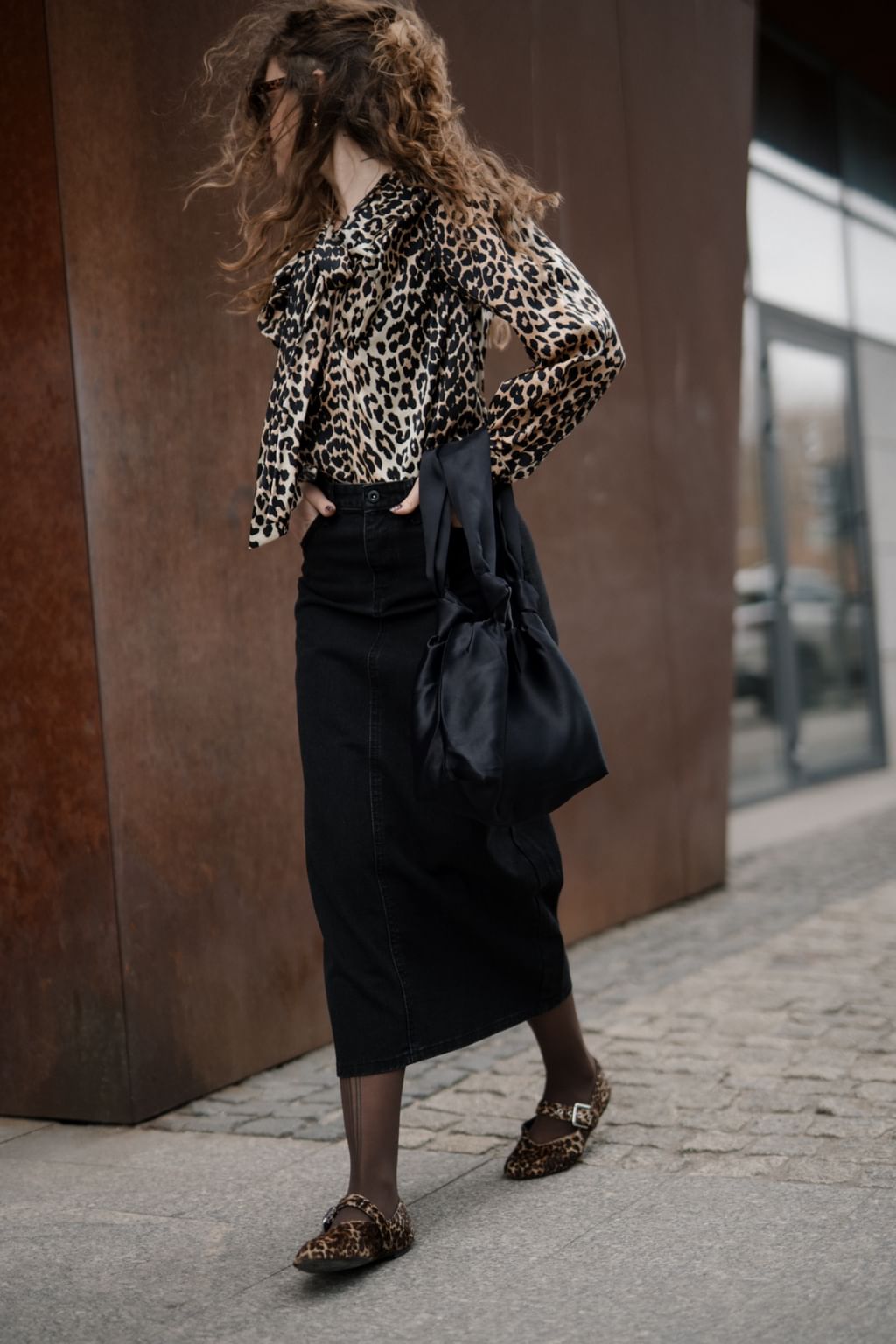 Spódnica jeans maxi S 