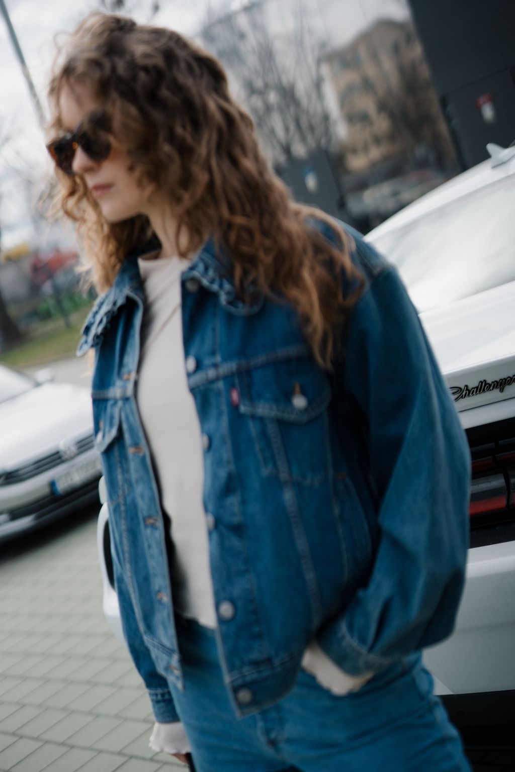 Kurtka jeans ganni x LEVIS 