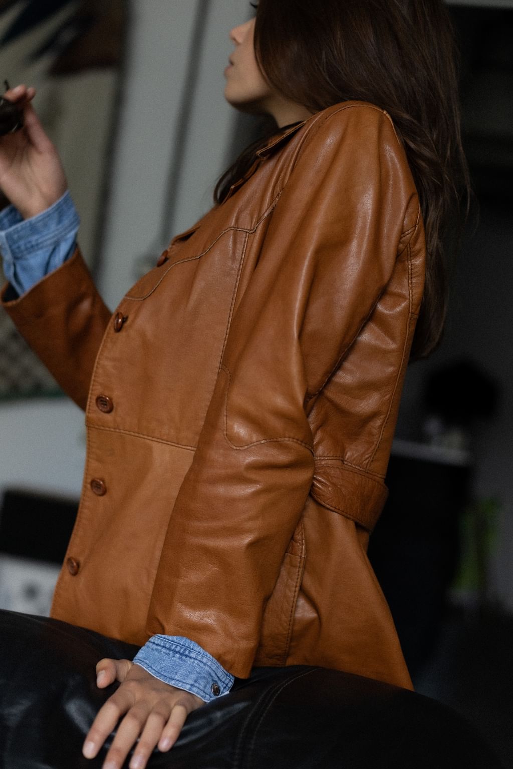 Skórzana kurtka vintage 70s XS/S 