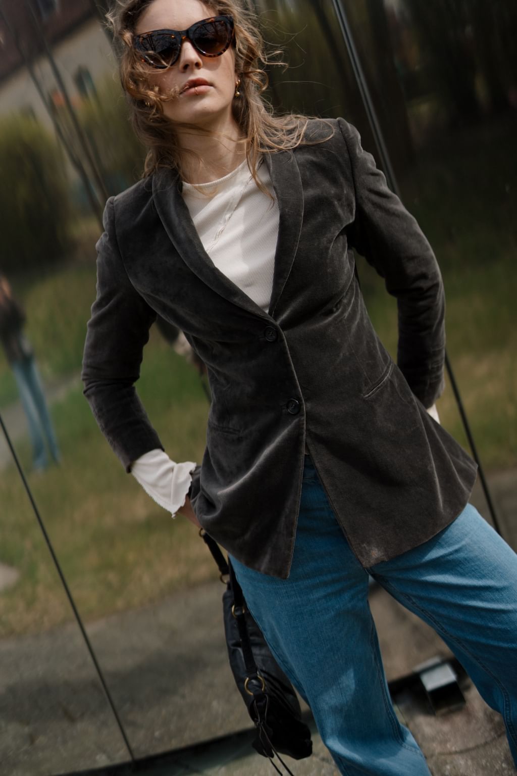 Aksamitna marynarka Jil Sander XS/S