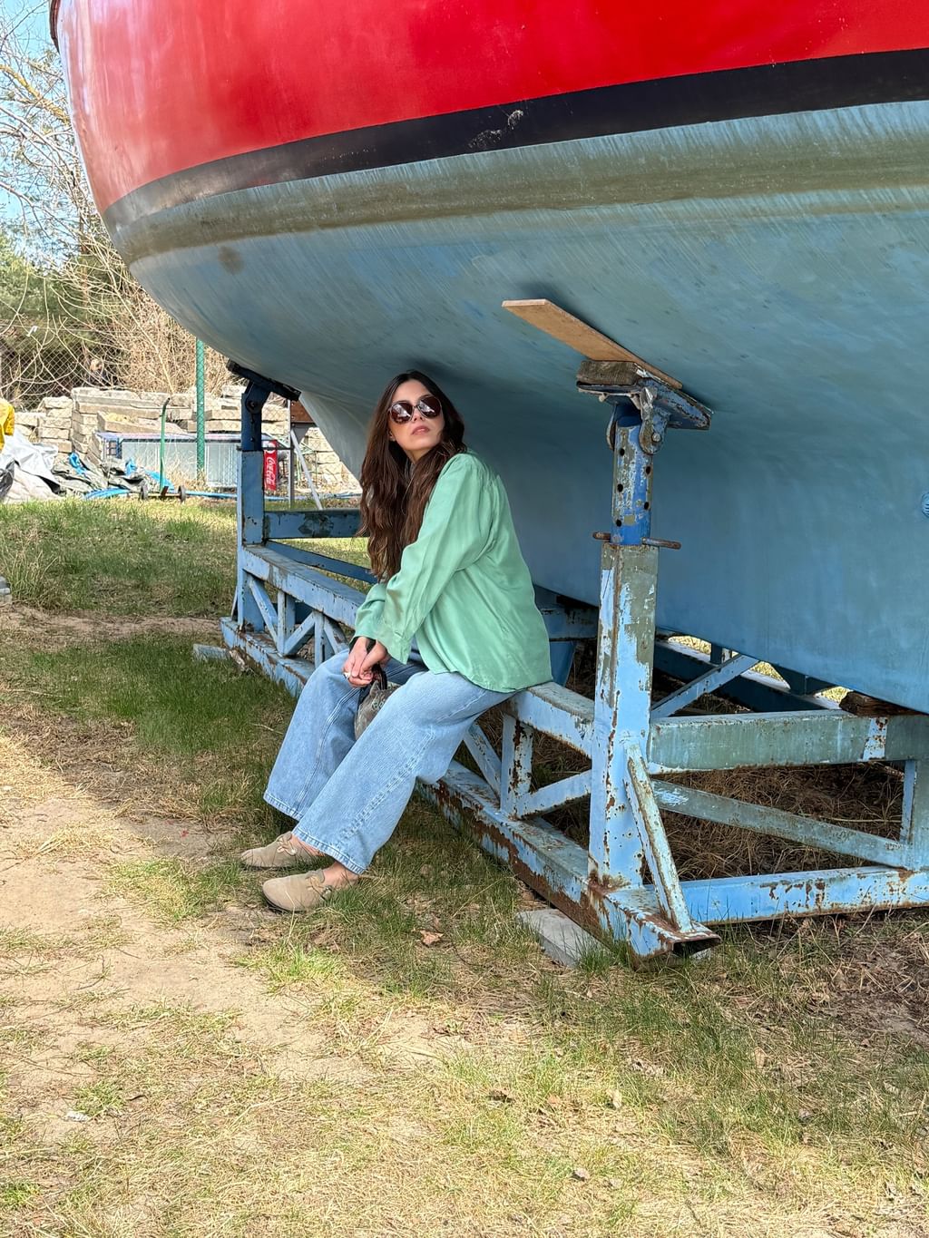 Jedwabna koszula pistacchio rozm S