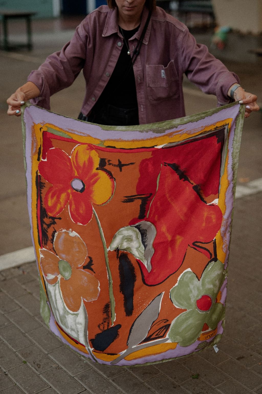 Ungaro jedwabna apaszka vintage 
