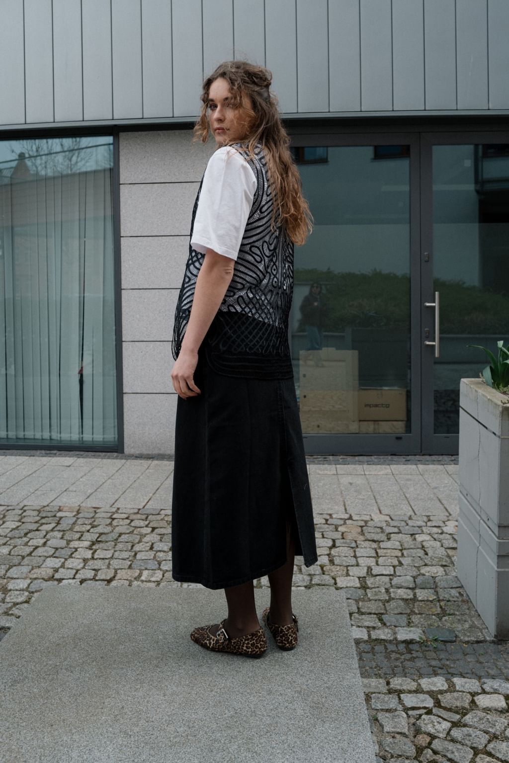 Spódnica jeans maxi S 