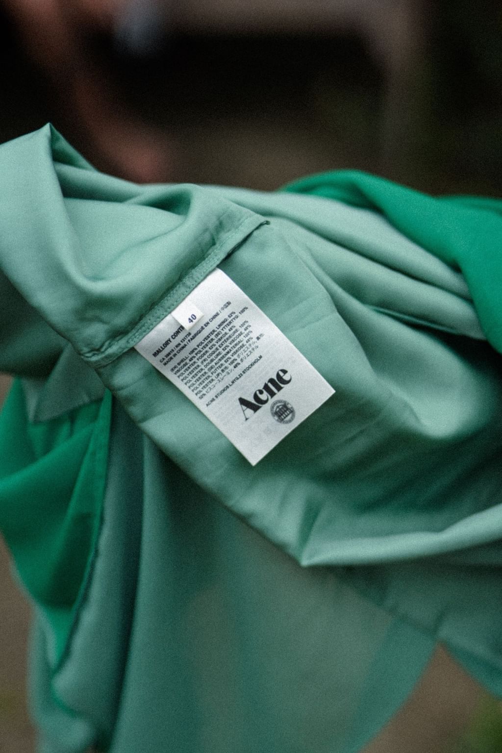 ACNE soczysta zielona sukienka M