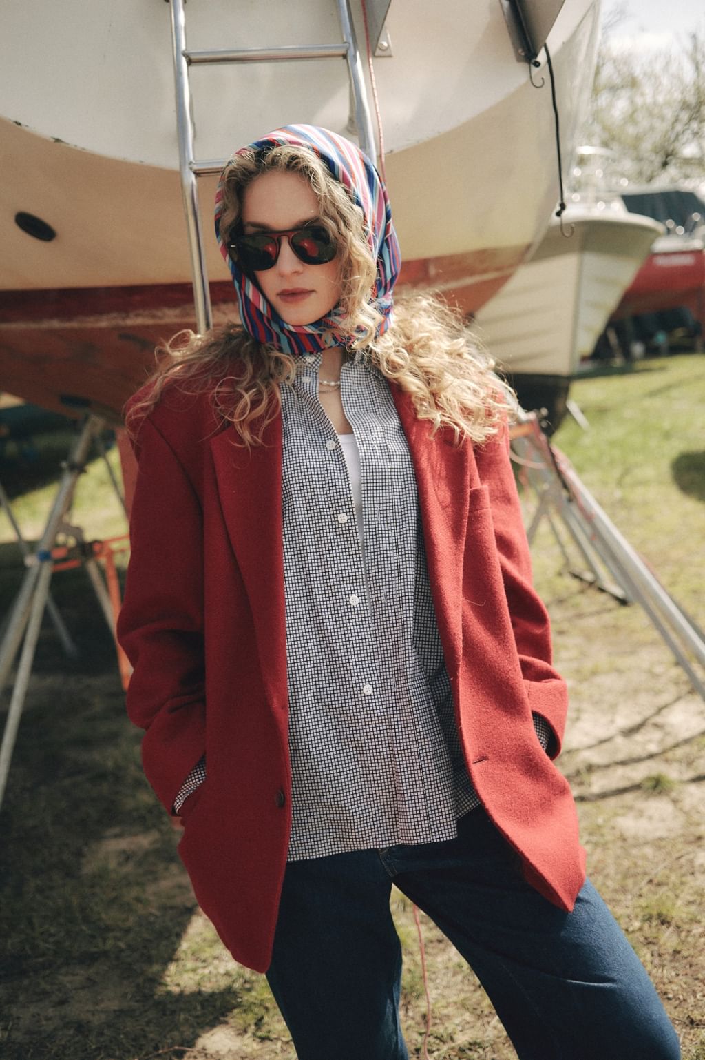 Marynarka vintage wełna M/L 