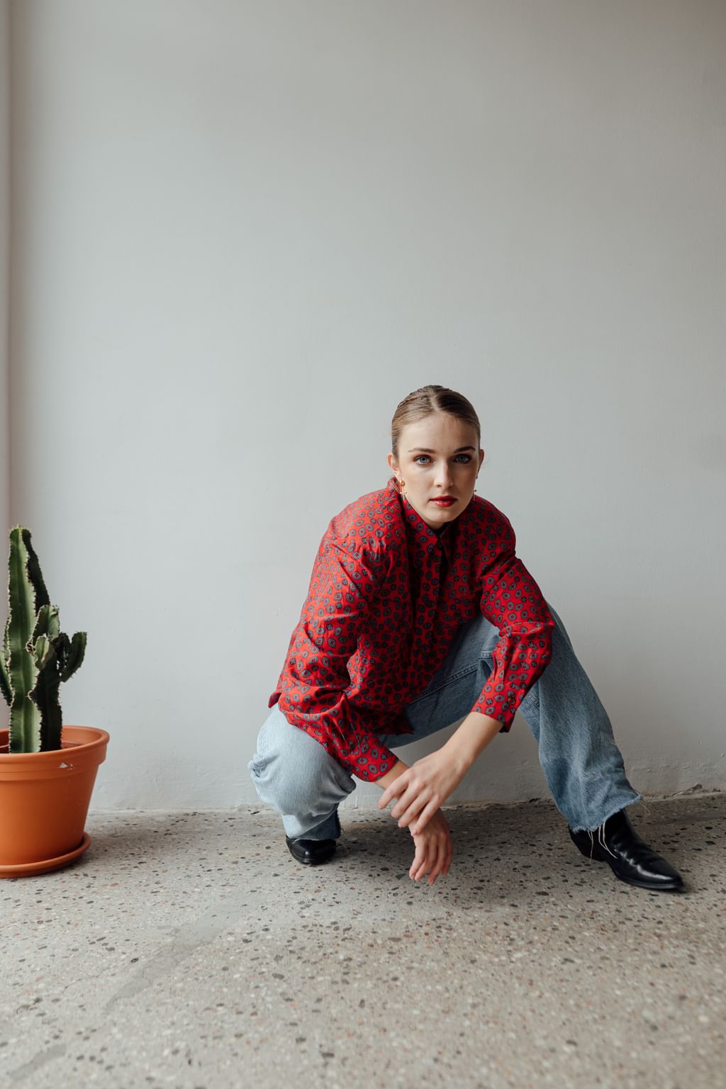 Laurel jedwabna koszula vintage
