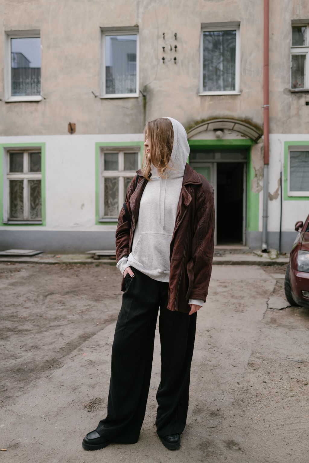 Czekoladowa miekka skóra M/L