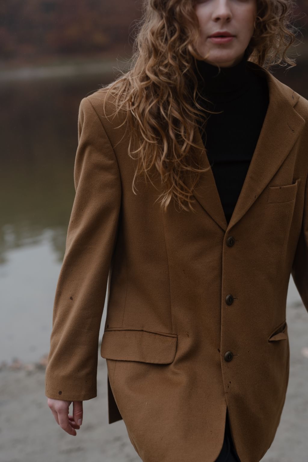 YSL karmelowa marynarka vintage 