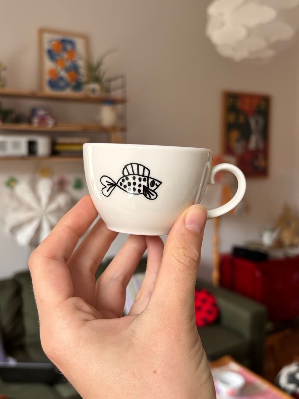 Komplecik 2 filiżanki statek i rybka