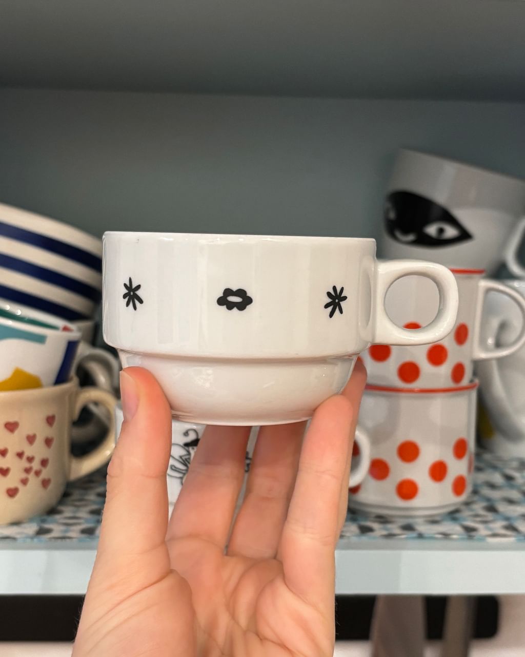 Zestaw 2 filiżanki z motylkiem