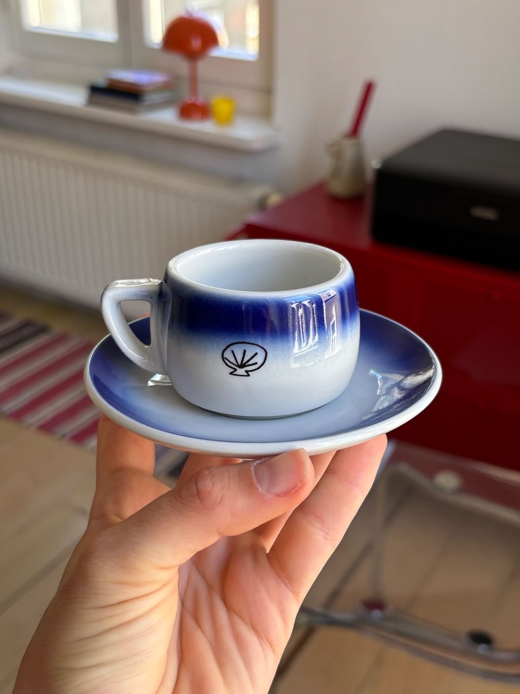 Filiżanka do espresso z foczką z gradientem + spodek