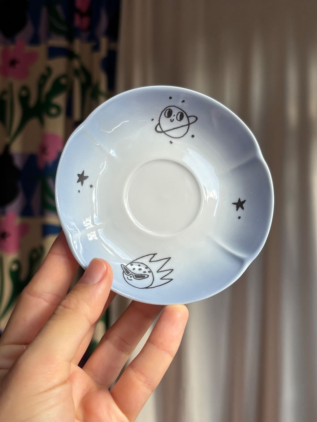 Filiżanka do espresso z ufo – błękitna