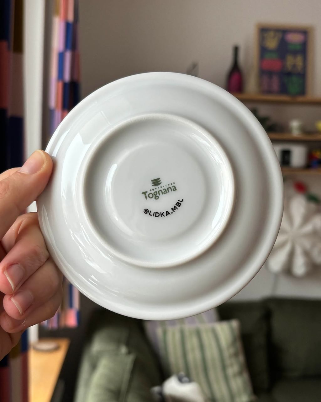 Filiżanka do espresso w kropeczki + spodek II [OUTLET]