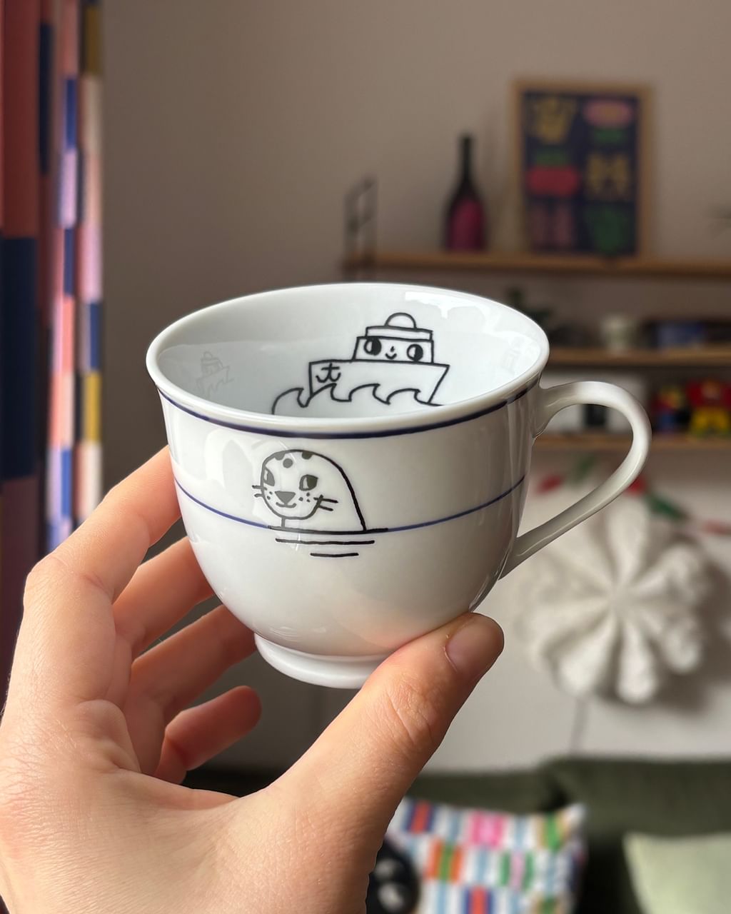 Zestaw 2 kubeczki z foką i statkiem