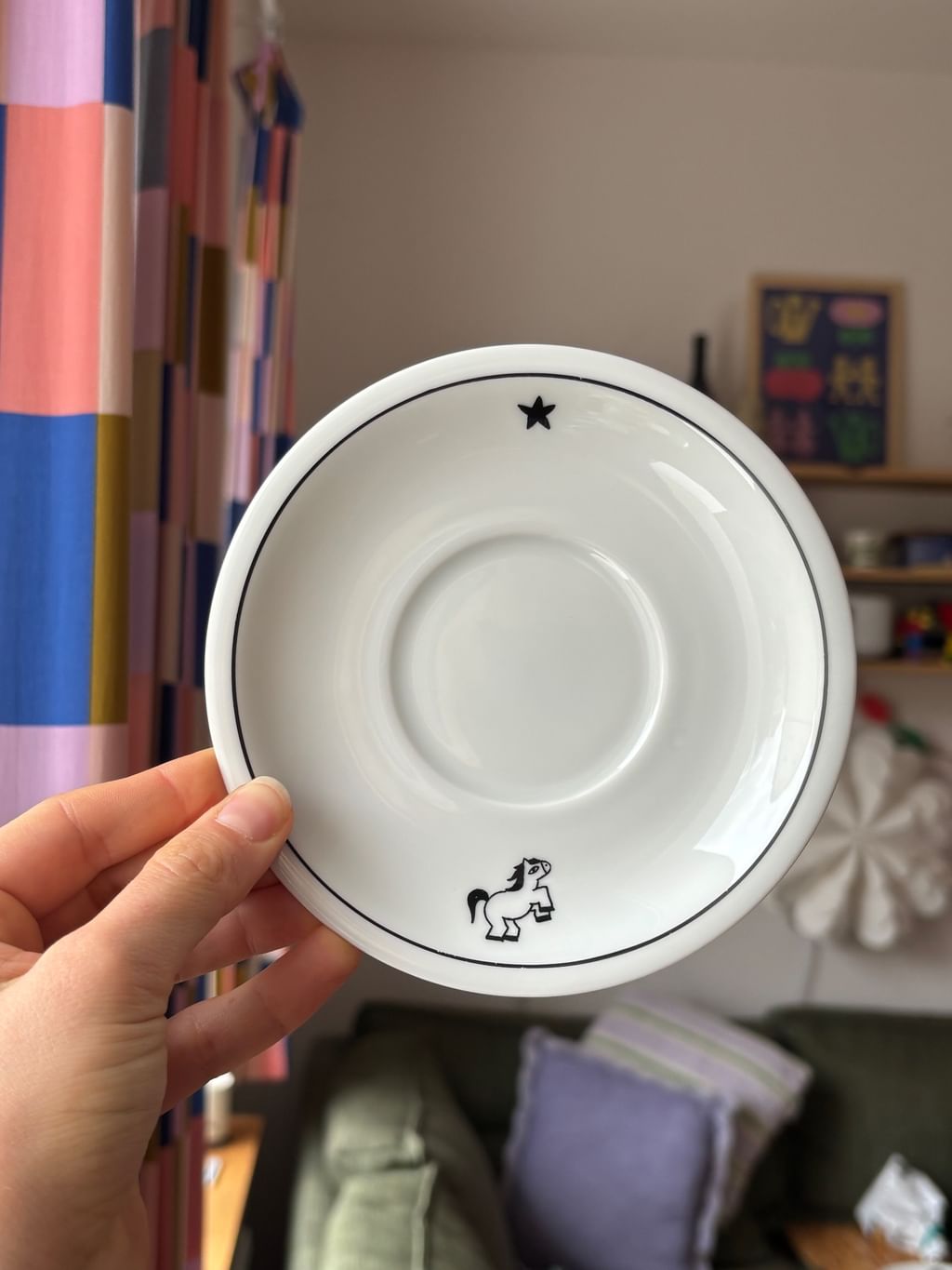 Filiżanka z kowbojką + spodek czarny rancik