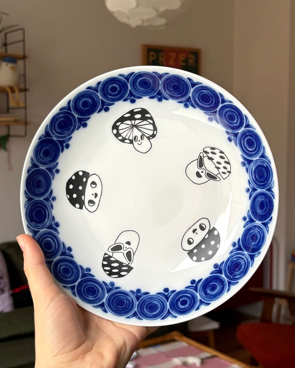 Talerz głęboki z grzybkami