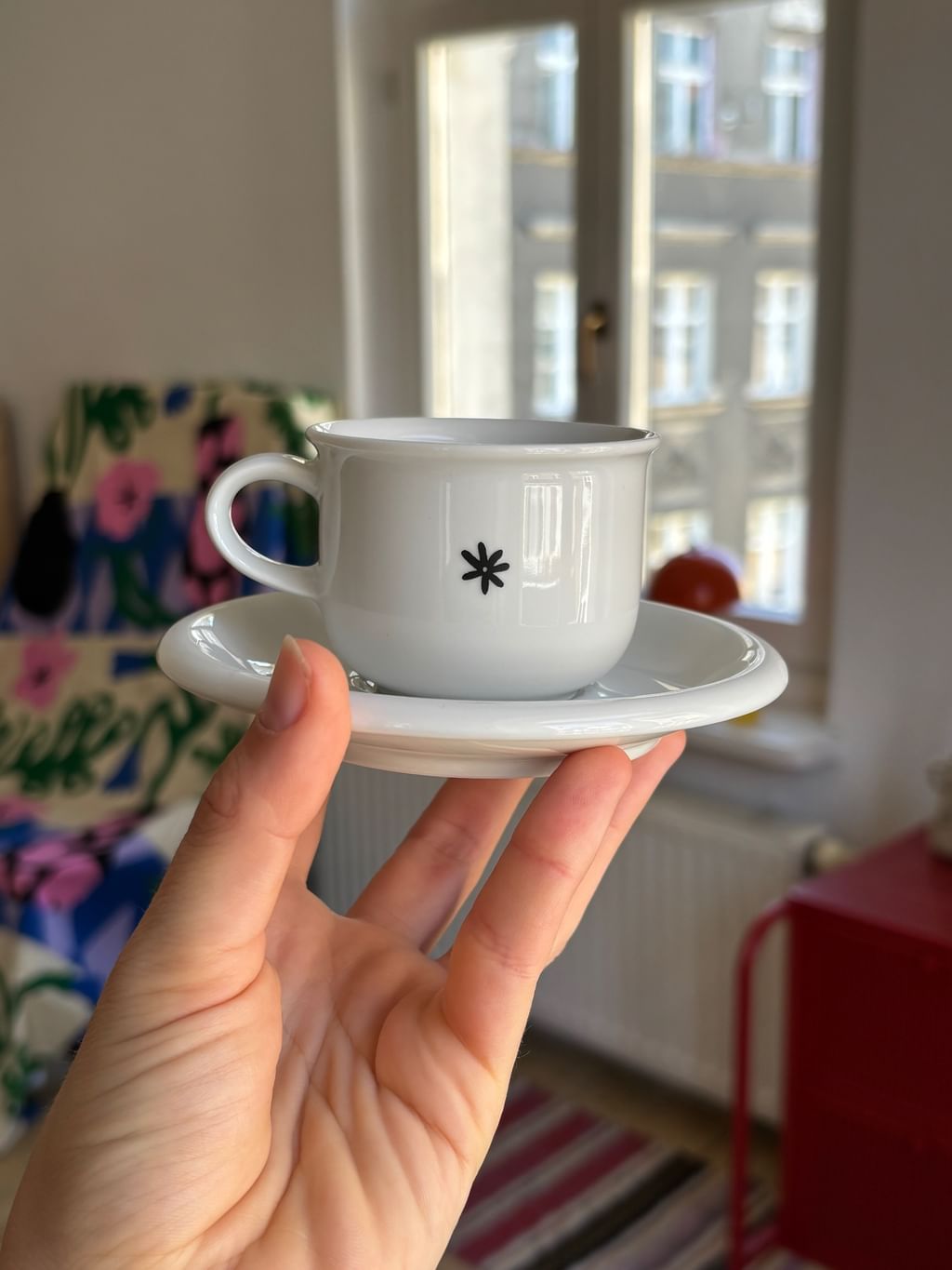 Filiżanka do espresso z żabką + spodek