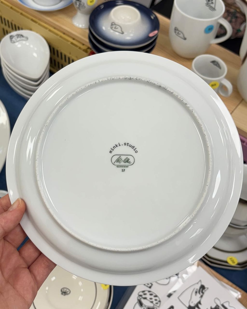 Talerz z grzybkami – brązowy