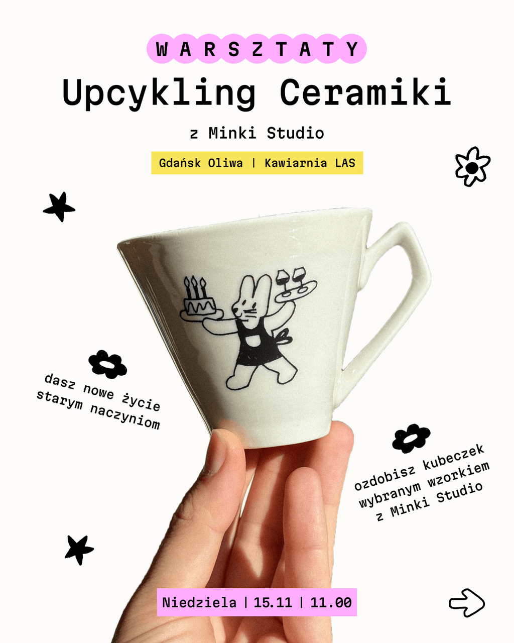 Upcykling Ceramiki z Minki Studio 15.11 Gdańsk