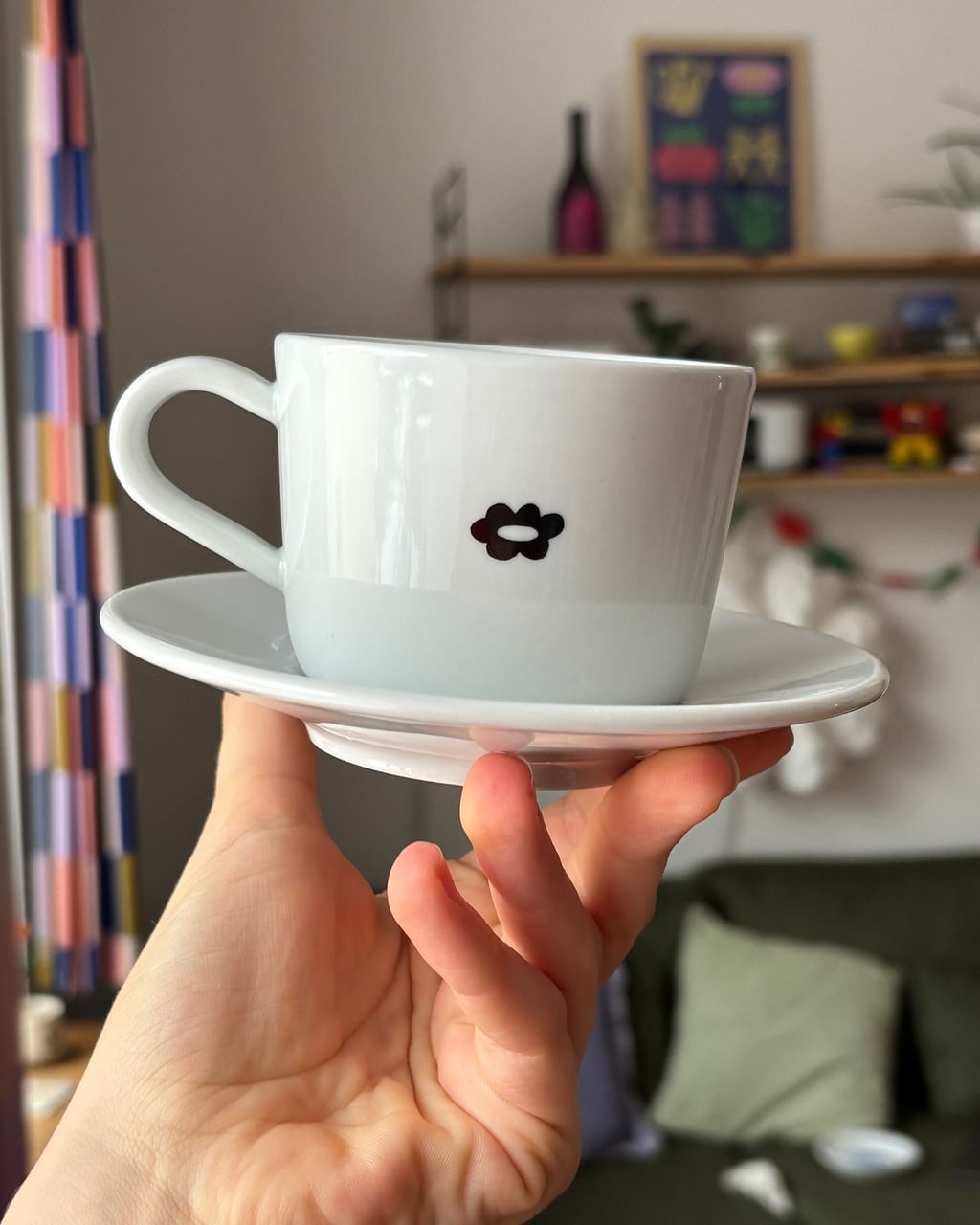 Filiżanka z grzybkami + spodek