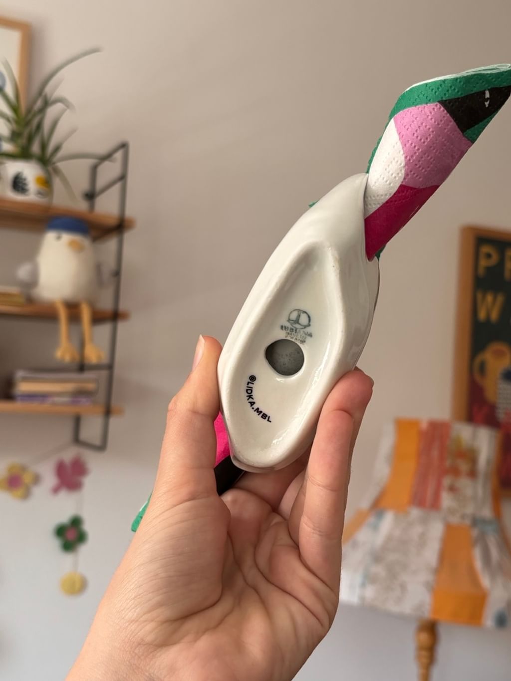 Serwetnik vintage z grzybkiem