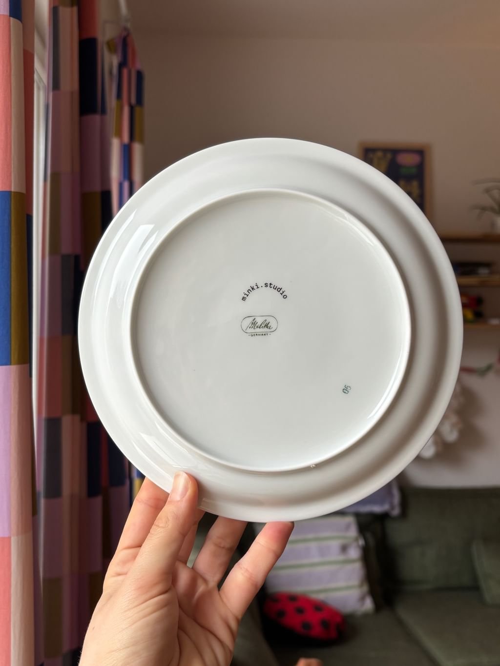 Talerz z końmi i gwiazdką