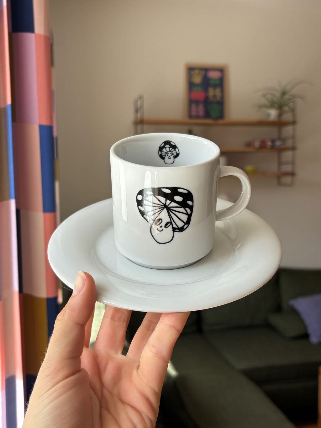 Kubeczek z grzybkami + spodek