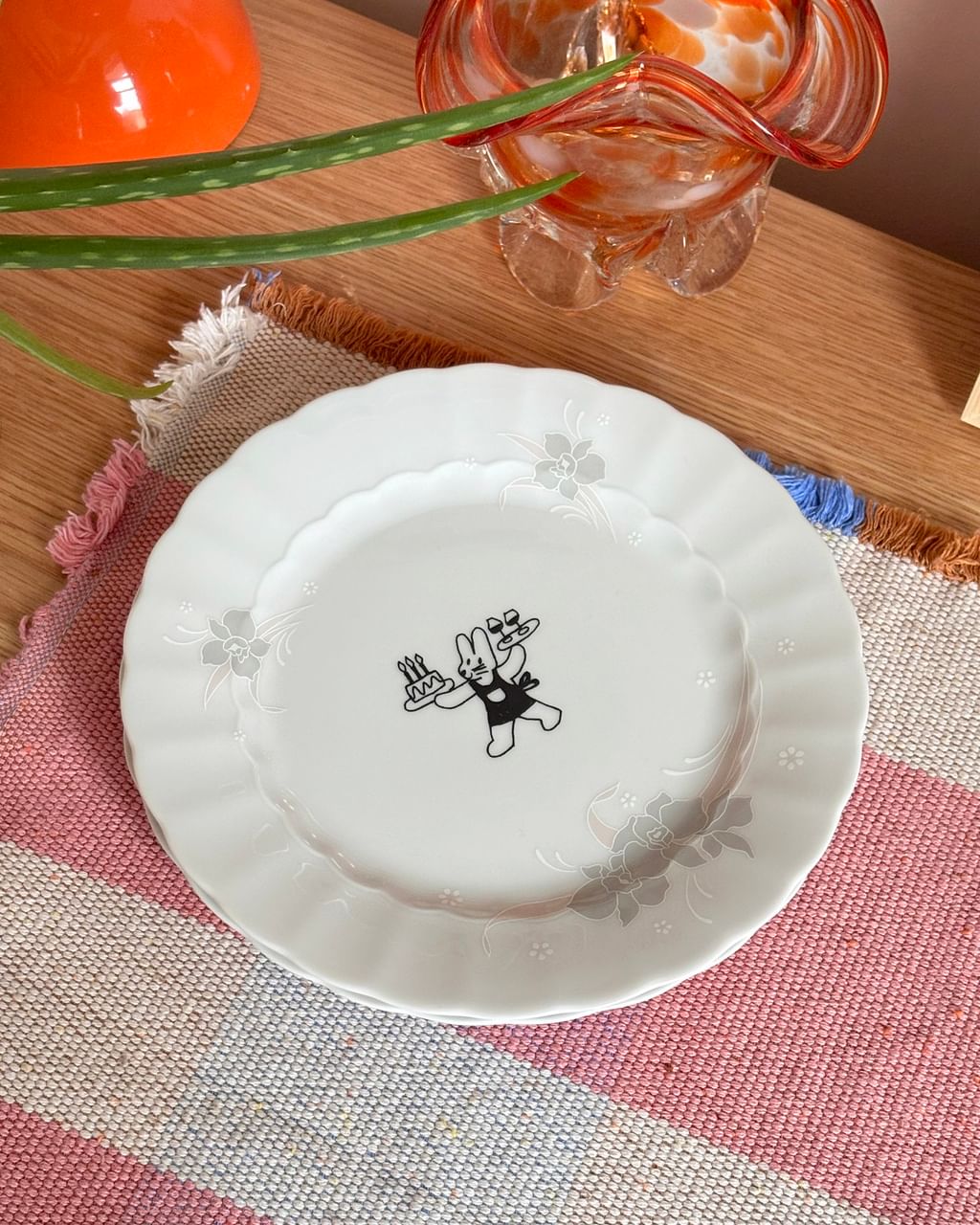 Talerz śniadaniowy z króliczkiem