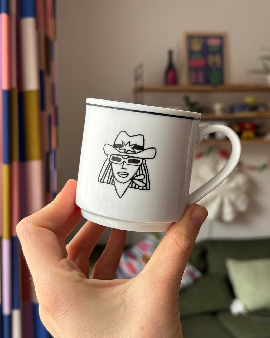 Zestaw 2 kubeczki z kowbojką i końmi