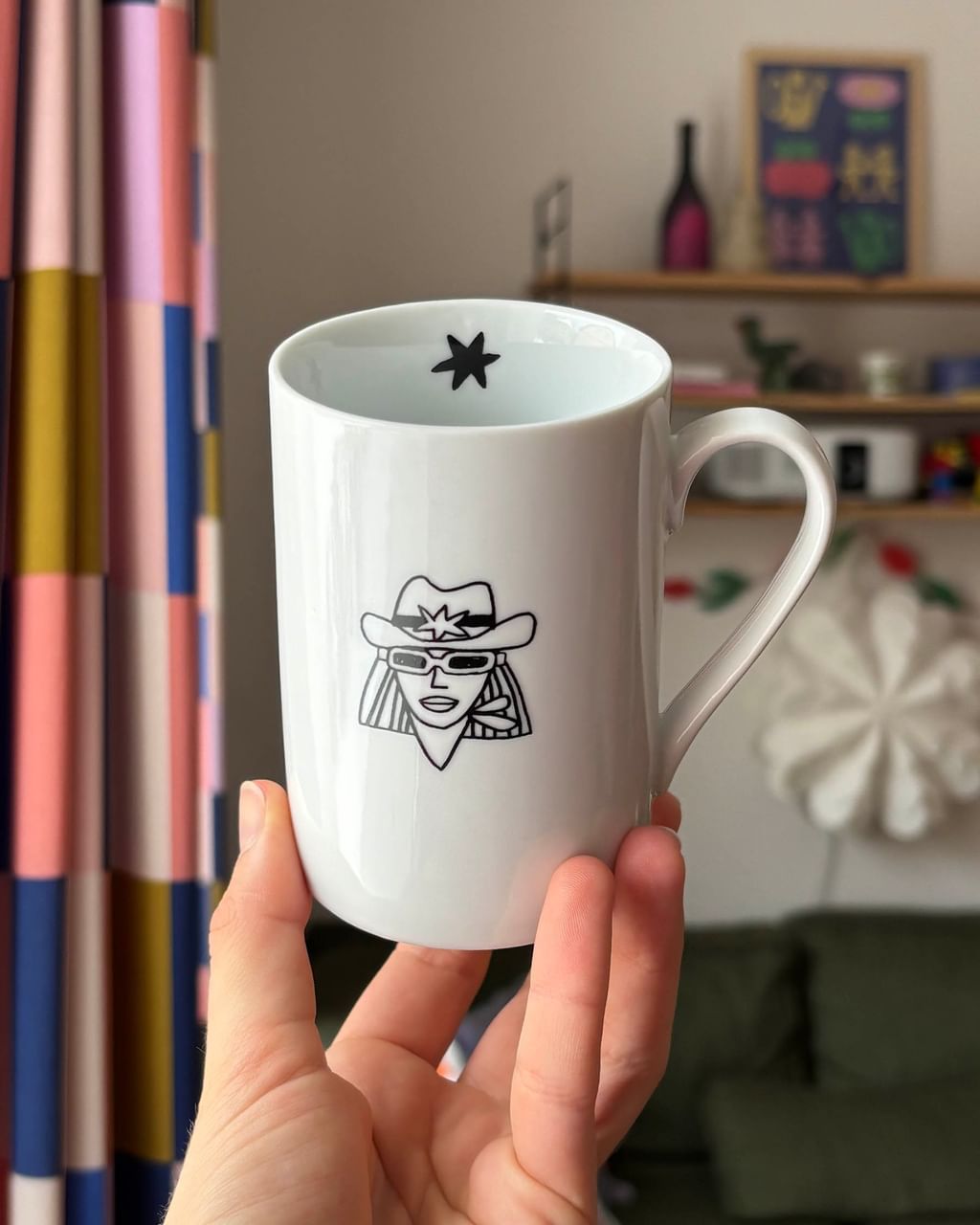 Kubek z końmi i kowbojką