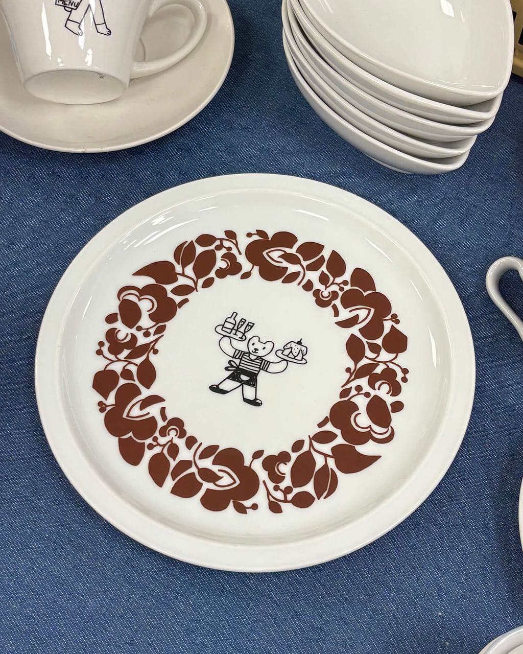 Talerz z misiem – brązowy